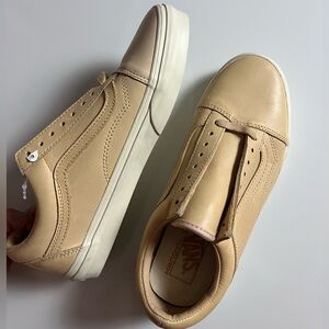 Vans Old Skool DX Veggie Tan Leather Skate Sneakers, Size Men’s 7.5/Women’s 9